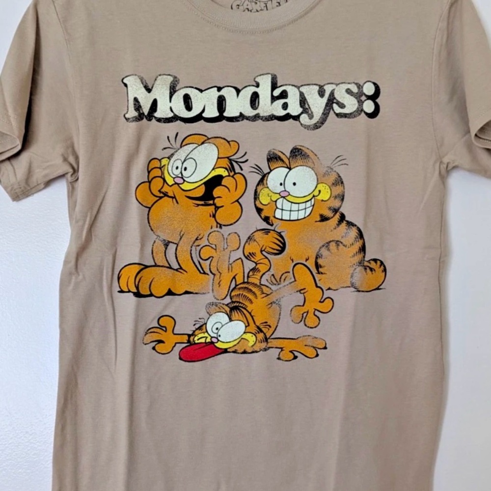 Garfield Mondays Tan Short Sleeve Tee